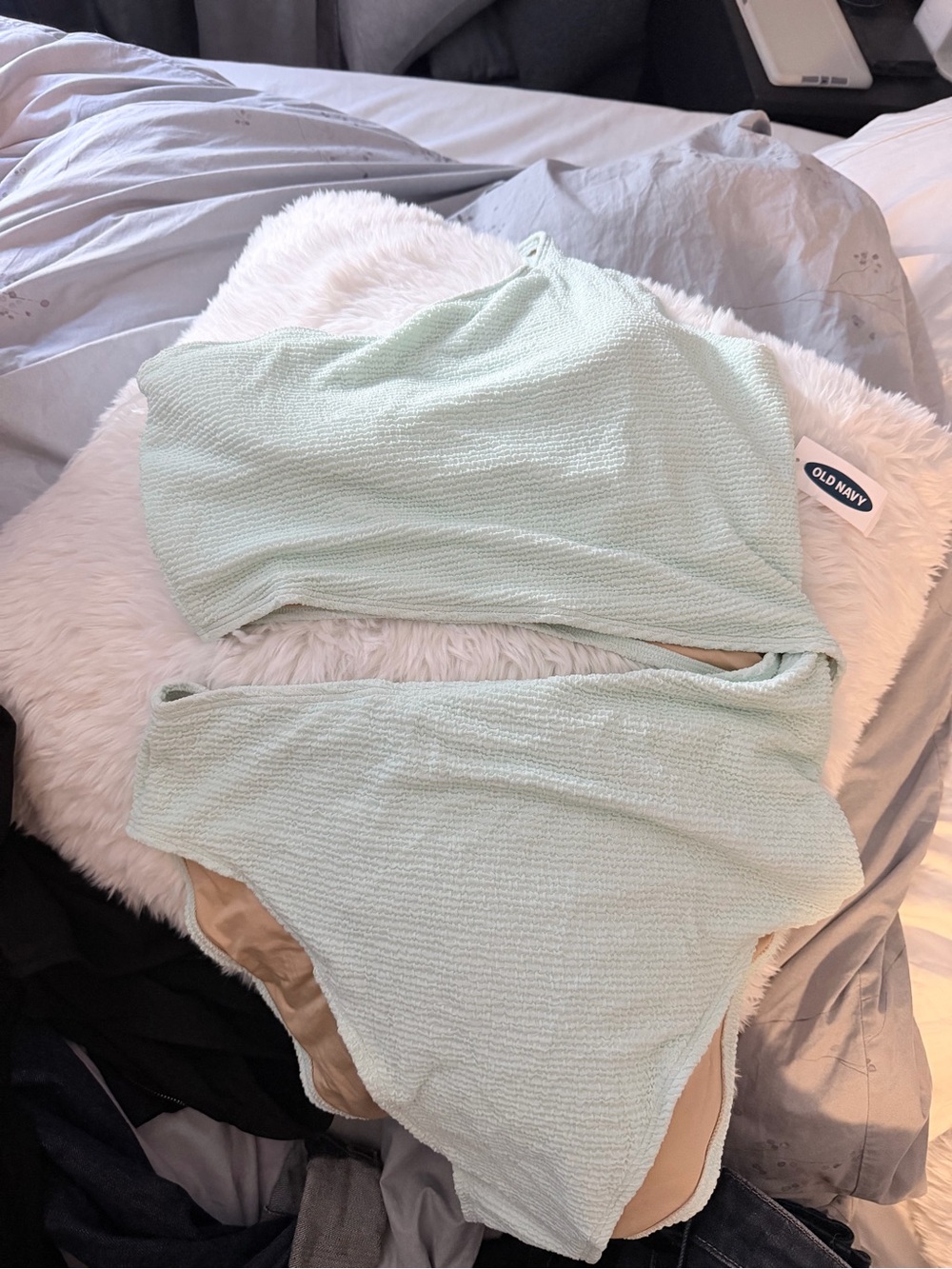 Old Navy Mint Textured Bandeau Two-Piece Set